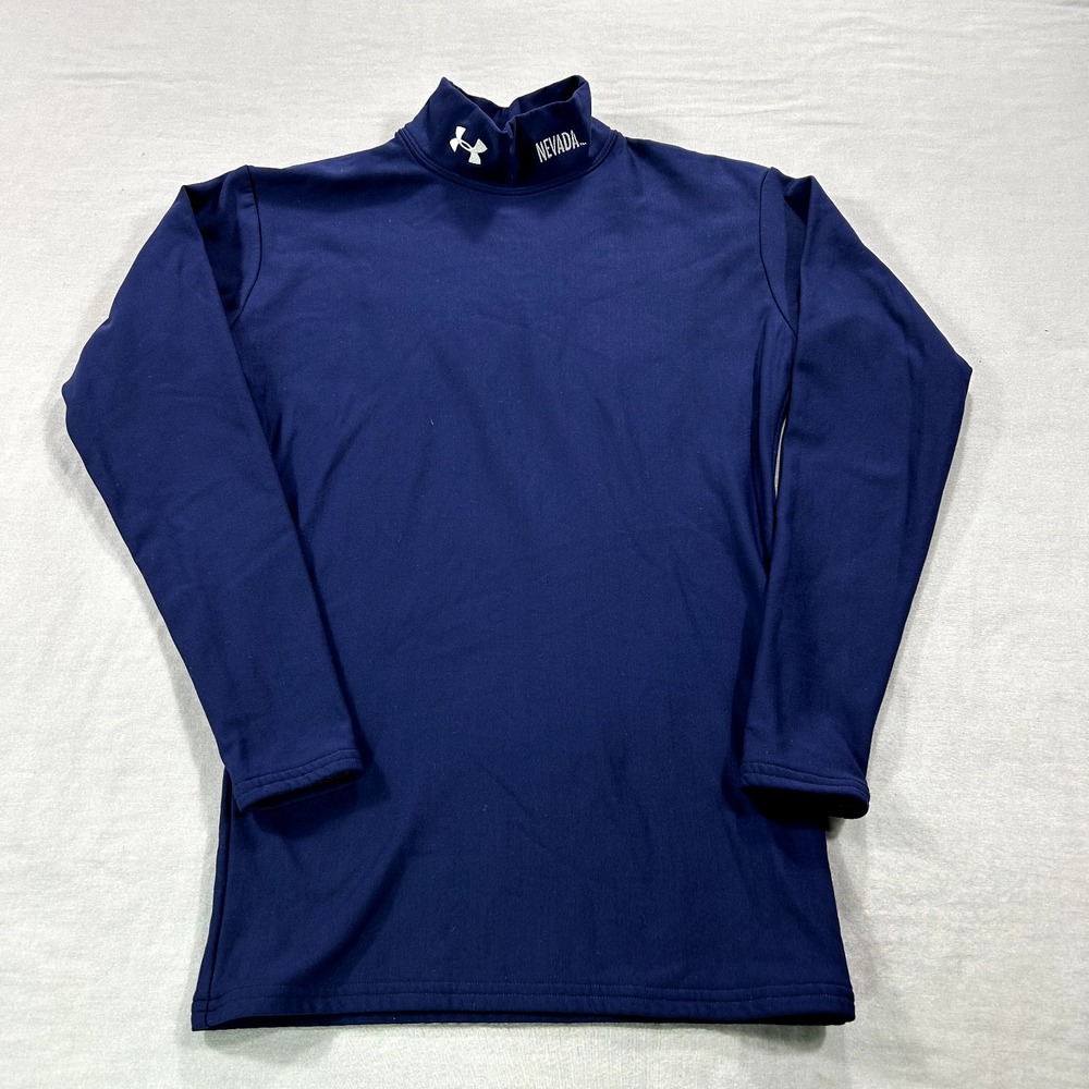 Under Armour Nevada Wolf Pack Compression Shirt Mens Medium Blue Coldgear Adult